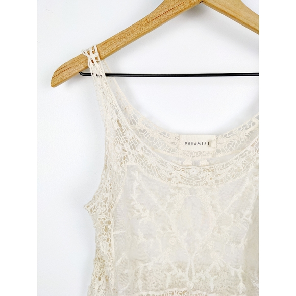 MED - Dreamers Lace and Crochet Sheer Tank Top - Picture 7 of 7